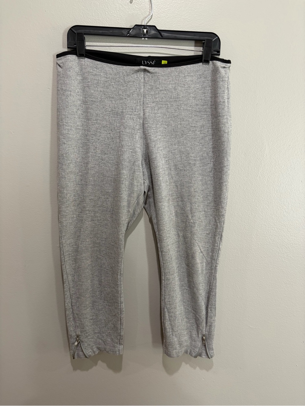 Lysse  Gray Leggings with Ankle Zips size XL